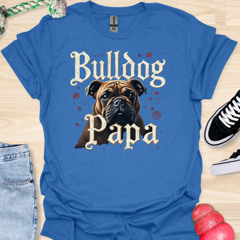Bulldog Papa - V5 - Gothic Graphic T-Shirt